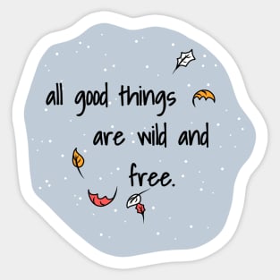 Wilderness Quote Sticker